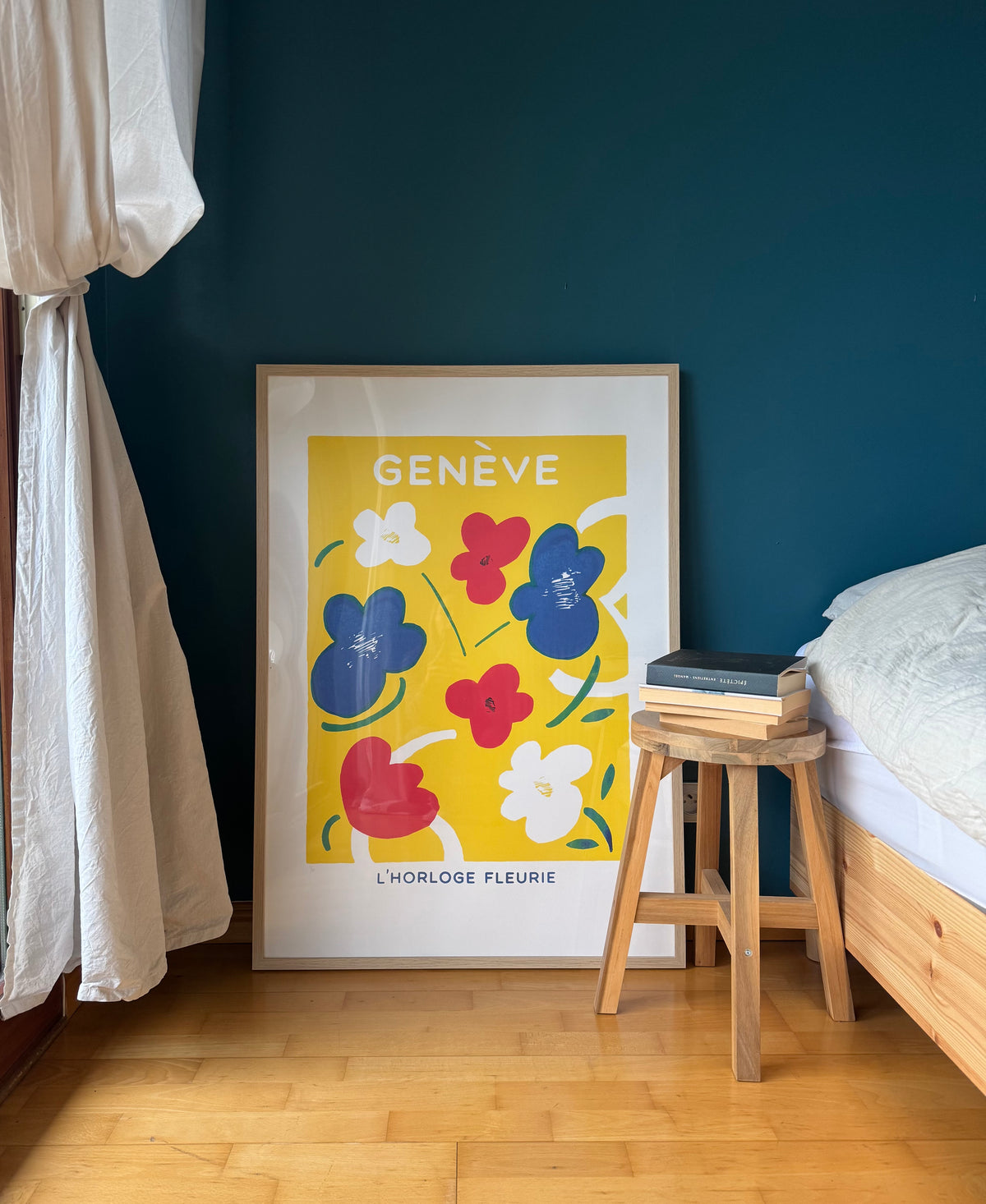 Affiche Horloge Fleurie Genève